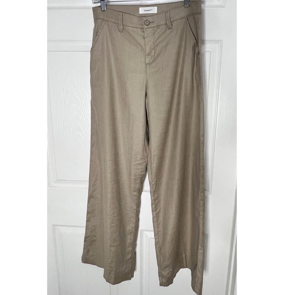Level99 Wide Leg Linen Blend Women's Pants Sz 27
